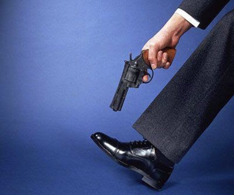 being shot in foot
